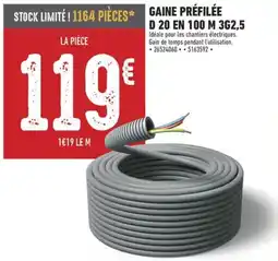 Brico Cash Gaine préfilée offre