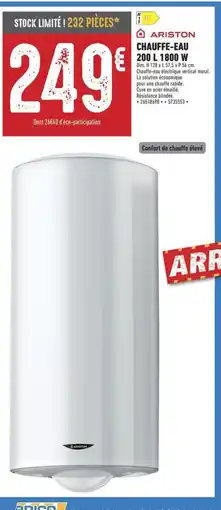 Brico Cash Ariston Chauffe-eau offre