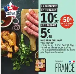 E.Leclerc Express Maître Coq Maxi Grill Classique offre