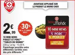 E.Leclerc Express Tables du Monde 10 Mini Nems offre