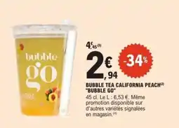 E.Leclerc Express bubble go BUBBLE TEA CALIFORNIA PEACH offre