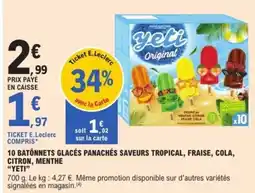 E.Leclerc Express Yeti Glacés Panachés offre