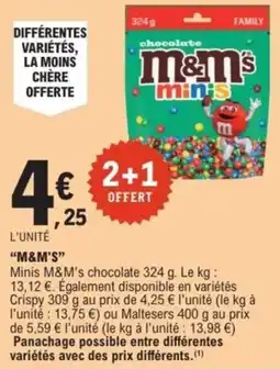 E.Leclerc Express M&M'S Minis chocolate offre