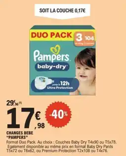 E.Leclerc Express Pampers Changes Bebe offre