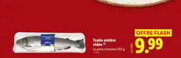 Lidl Truite entière vidée offre