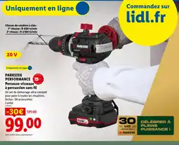 Lidl Parkside performance perceuse-visseuse à percussion sans fil offre