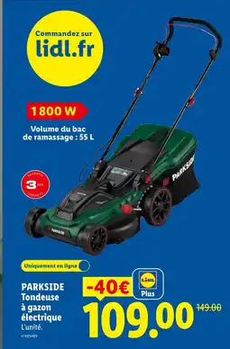 Lidl Parkside tondeuse à gazon électrique offre