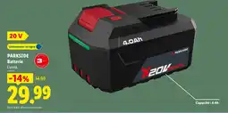 Lidl Parkside batterie x20v team 4.0ah offre
