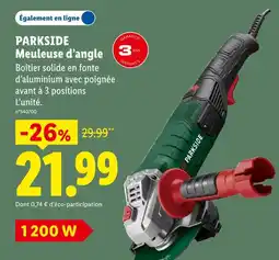 Lidl Parkside meuleuse d’angle offre