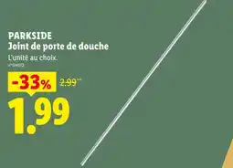 Lidl Parkside joint de porte de douche offre