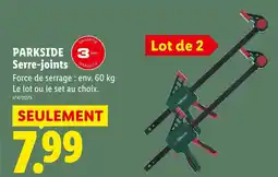 Lidl Parkside serre-joints offre