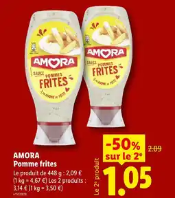 Lidl Amora sauce pommes frites offre