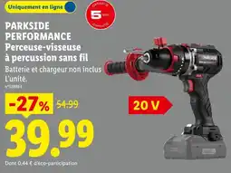 Lidl Parkside performance perceuse-visseuse à percussion sans fil offre