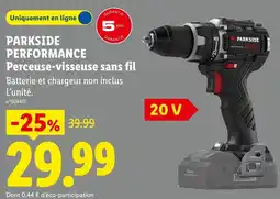 Lidl Parkside performance perceuse-visseuse sans fil offre