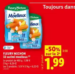 Lidl Fleury michon 32 surimi moelleux offre