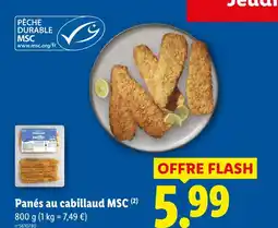 Lidl Panés au cabillaud offre