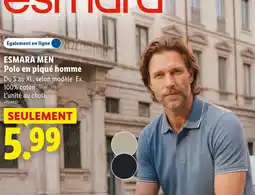 Lidl Esmara polo en piqué homme offre