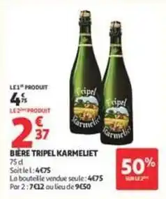 Auchan Supermarché Tripel karmeliet - bière offre