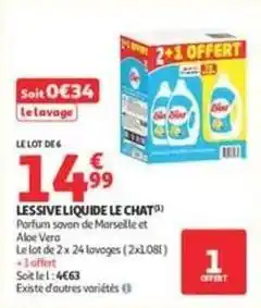 Auchan Supermarché La queue du chat - lessive liquide offre