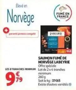 Auchan Supermarché Labeyrie - saumon fumé de norvège offre