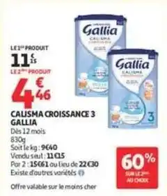 Auchan Supermarché Gallia - calisma croissance 3 offre