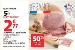 Auchan Supermarché Jambon cuit supérieur offre