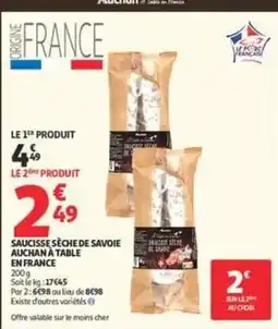 Auchan Supermarché Auchan - saucisse sèche de savoie a table en france offre