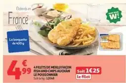 Auchan Supermarché Auchan - filets de merlu façon fishard chips offre