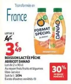 Auchan Supermarché Danao - boisson lactée pêche abricot offre