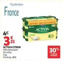 Auchan Supermarché Activia - citron offre