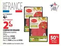 Auchan Supermarché Bigard - carpaccio offre