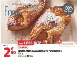 Auchan Supermarché Croissants aux abricots pur beurre offre