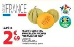 Auchan Supermarché Auchan - melon charentais jaune filière cultivons le bon offre
