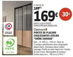 E.Leclerc Brico Optimum - portes de placard coulissantes atelier chene sauvage offre