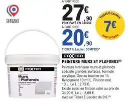 E.Leclerc Brico Foxter - peinture murs et plafonds offre
