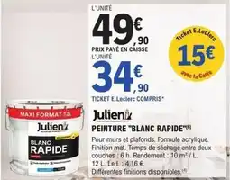 E.Leclerc Brico E.leclerc - peinture blanc rapide offre