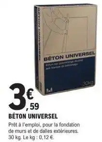E.Leclerc Brico Béton universel offre
