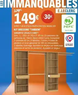 E.Leclerc Brico Dim - kit dressing 'tandeen' offre