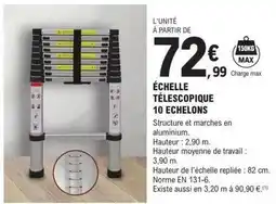 E.Leclerc Brico Échelle télescopique 10 echelons offre