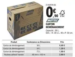 E.Leclerc Brico Mottez - carton deménagement offre