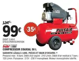 E.Leclerc Brico Compresseur coaxial 50 l offre
