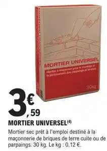 E.Leclerc Brico Mortier universel offre