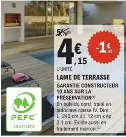E.Leclerc Brico Dim - lame de terrasse offre