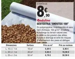 E.Leclerc Brico Ondulline géotextile ondutex 100 offre