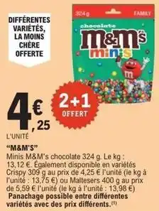 E.Leclerc Express M&m's - minis m&m's chocolate offre