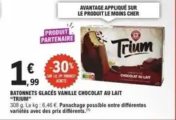 E.Leclerc Express Batonnets glacés vanille chocolat au lait offre