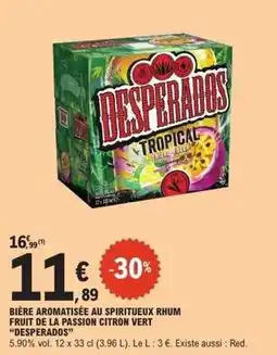E.Leclerc Express Desperados - bière aromatisée au spritueux rhum fruit de la passion citron vert offre