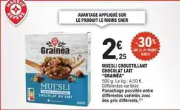 E.Leclerc Express Muesli croustillant chocolat lait offre