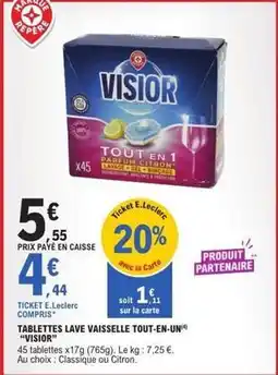 E.Leclerc Express E.leclerc - tablettes lave vaisselle tout-en-un-un-w offre