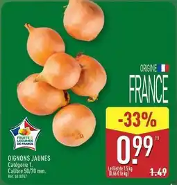ALDI Oignons jaunes offre